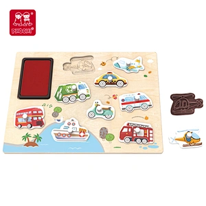 Vehicles Stamp & Puzzle