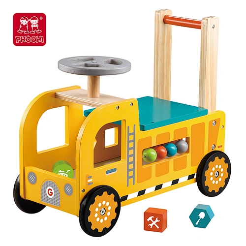 2021 New multifunction ride on truck toy educational learning activity children wooden baby walker toy for kids