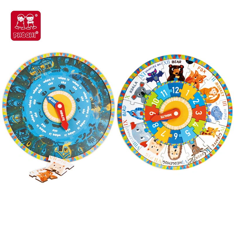 Double Sides Puzzle Clock