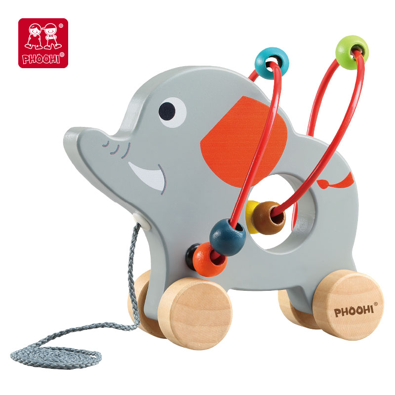 Pull Along Elephant Bead Maze