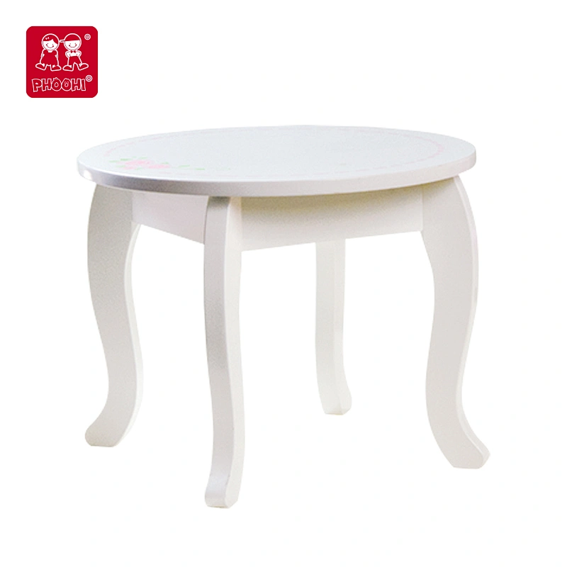 Doll Round Table and Chairs Set with Pad