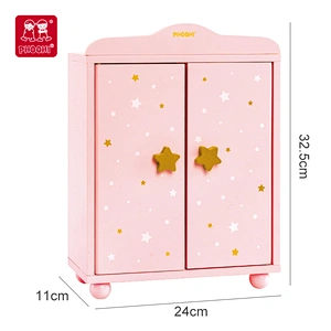 Doll Wardrobe with 3 Hangers