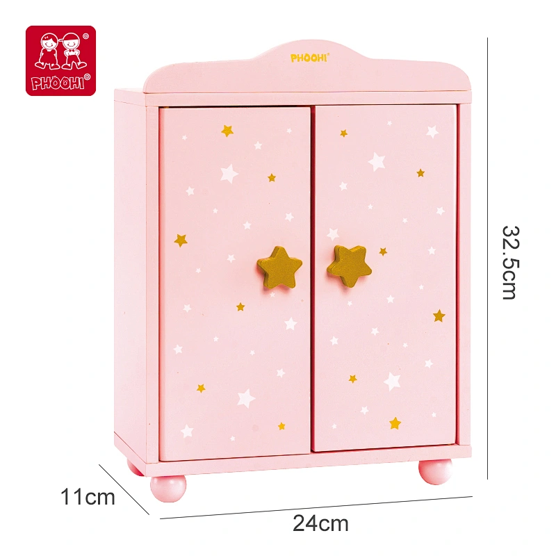 Doll Wardrobe with 3 Hangers