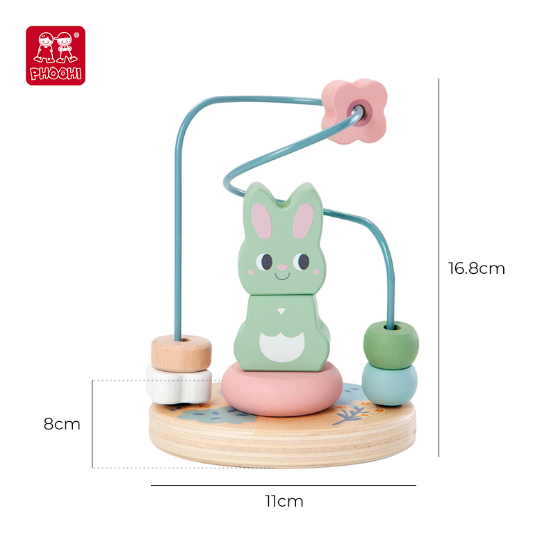Wooden beaded toy、Wooden Easter rabbit beaded toy manufacturers、wooden bead toys suppliers