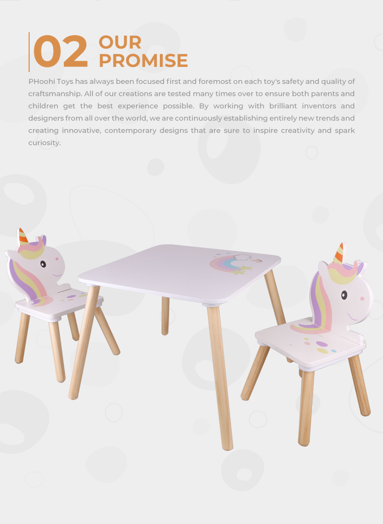 kids' table and chair