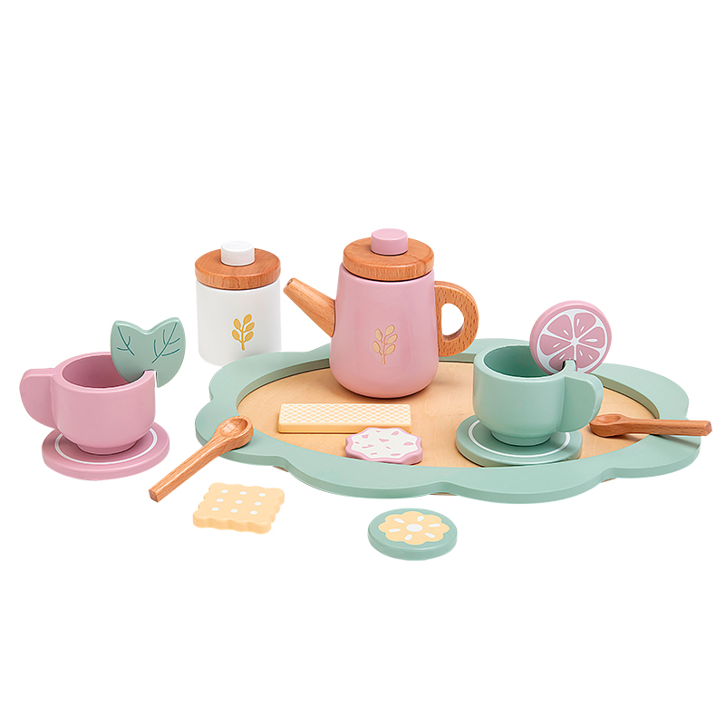 Kids wooden tea set toy set