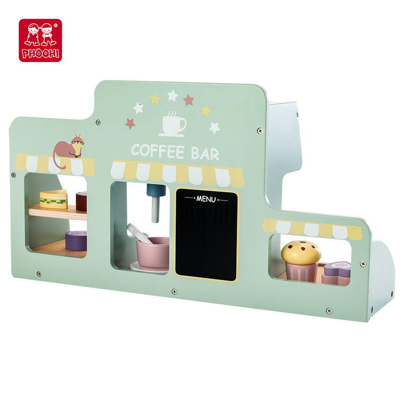 Wooden coffee shop toy