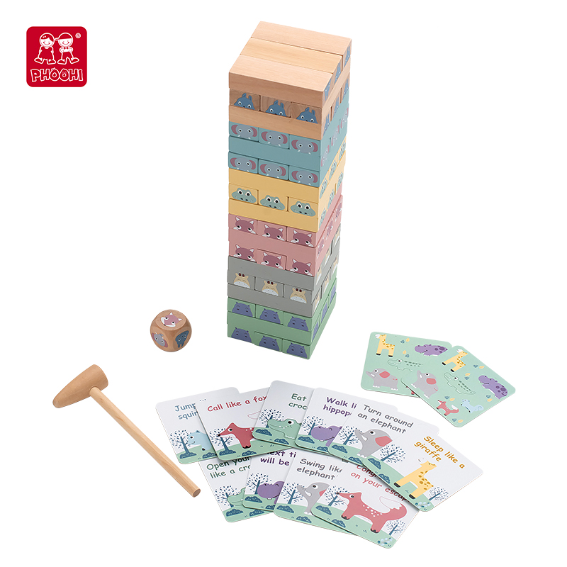 Wooden stacked tower toys