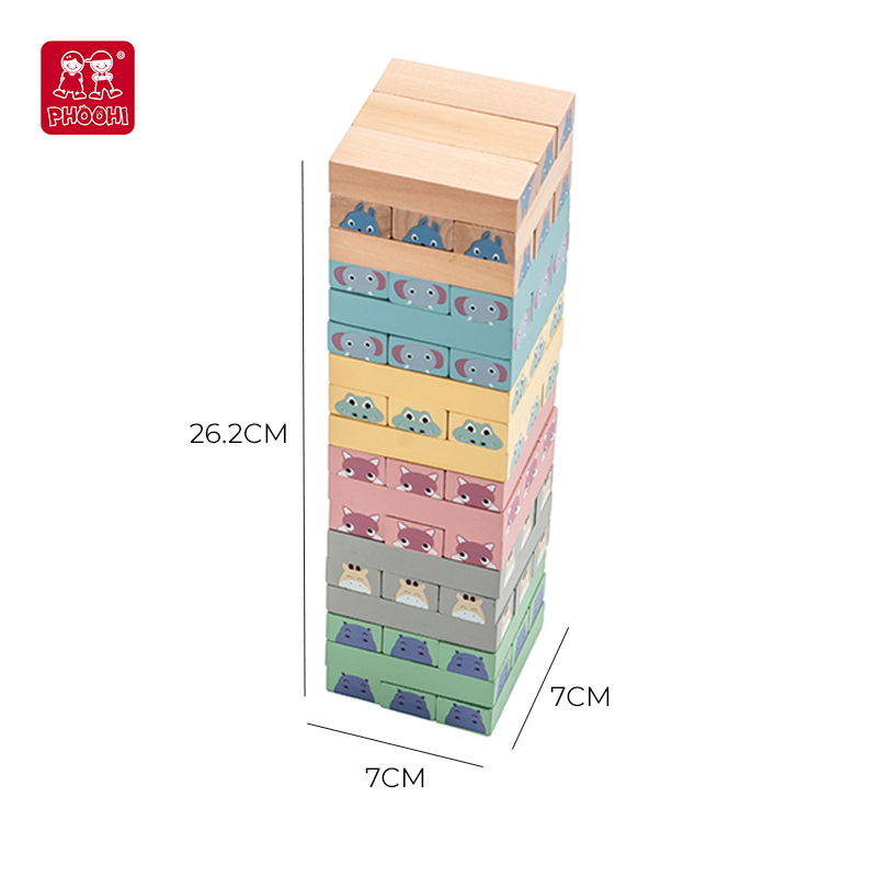 Wooden Tower Building Block