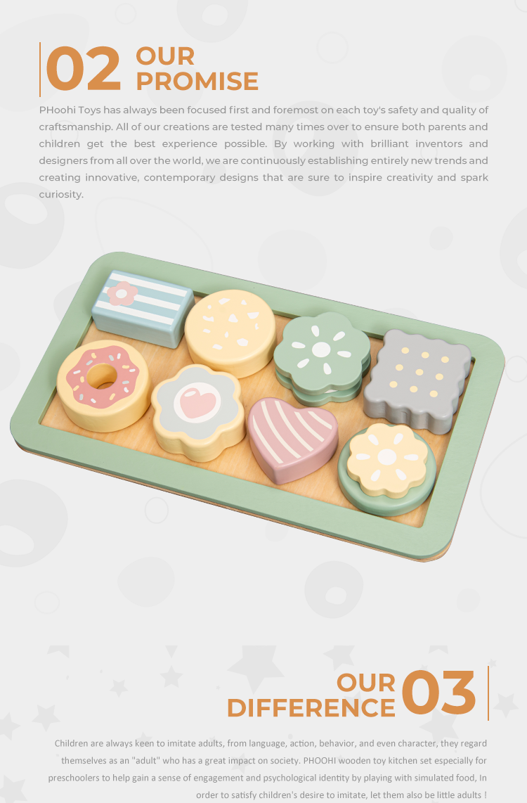 wooden children's baking toy set