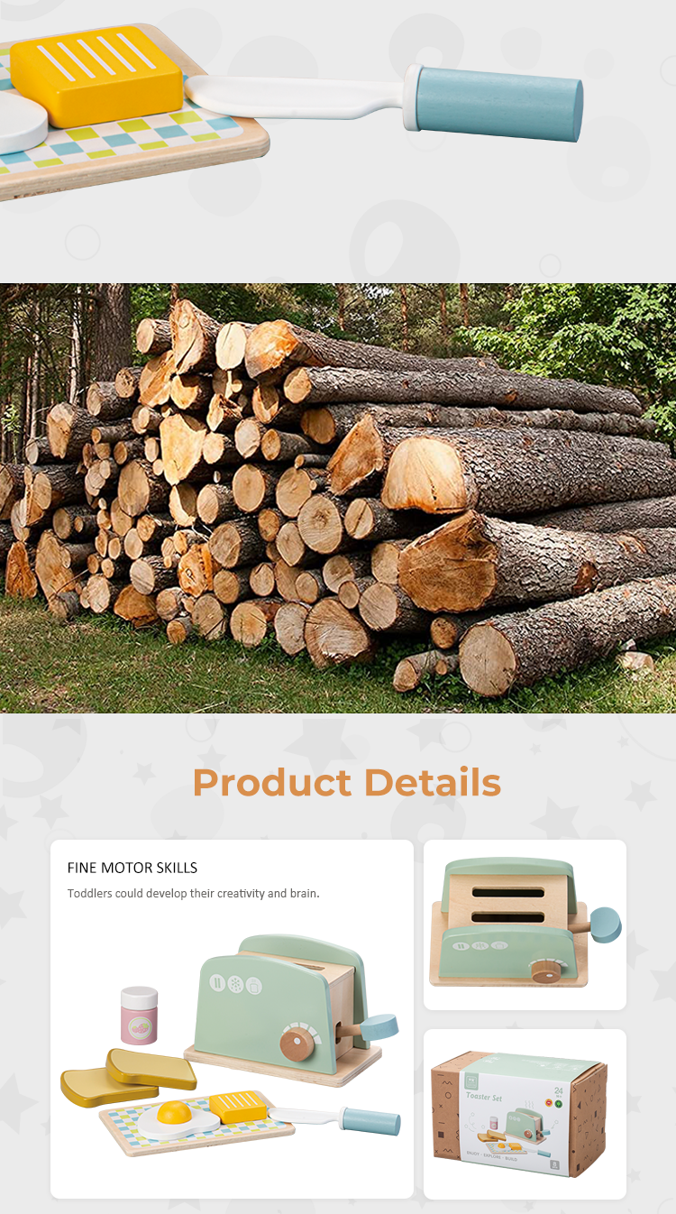 wooden toaster set