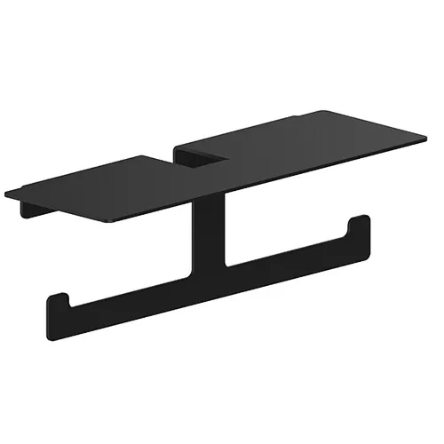 DOUBLE PAPER HOLDER WITH SHELF