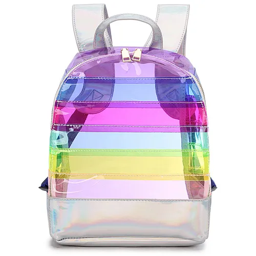 Transparent Backpack rainbow