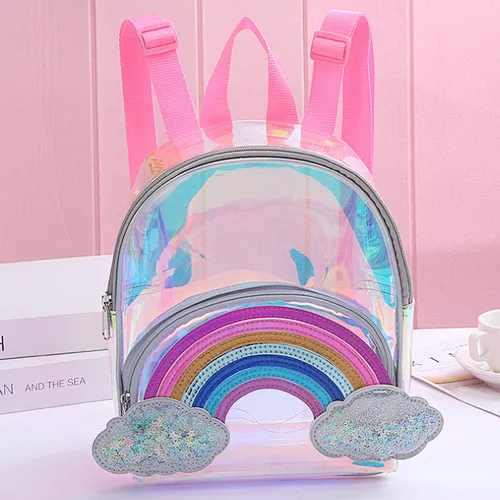 Transparent Backpack rainbow