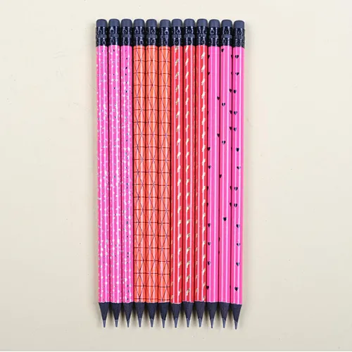 Pencils with eraser top