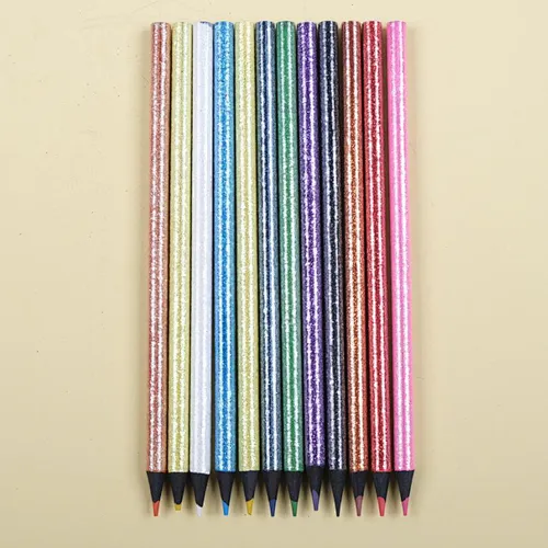 Glitter colored pencils