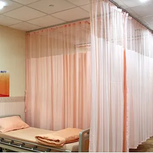 clinic and hospital bed curtains 100% Polyester stripe medical curtains