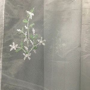 New design small floral embroidered sheer curtains  for home