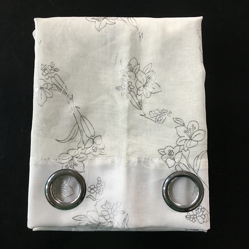 100% polyesrter home textile foil printing pattern sheer window curtains for living room