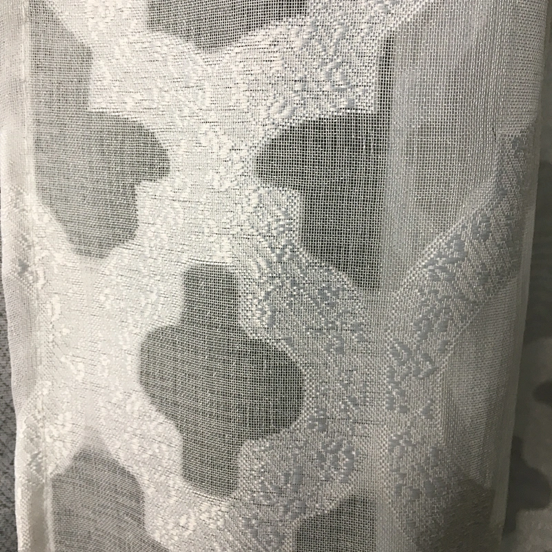 popular geometric design octagon window curtains  sheer curtain good selling