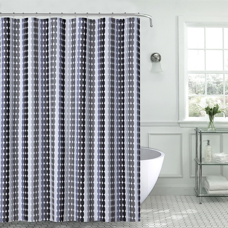 Polyester Printed Water Proof Custom Design Shower Curtain