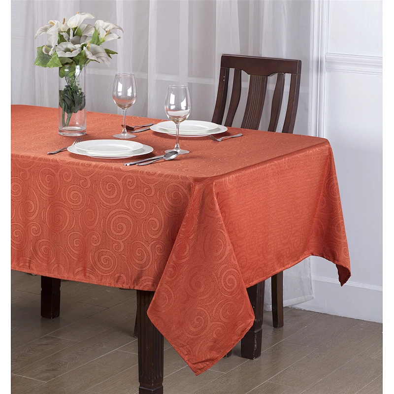 New arrival hometextile custom logo classic dining table cloth