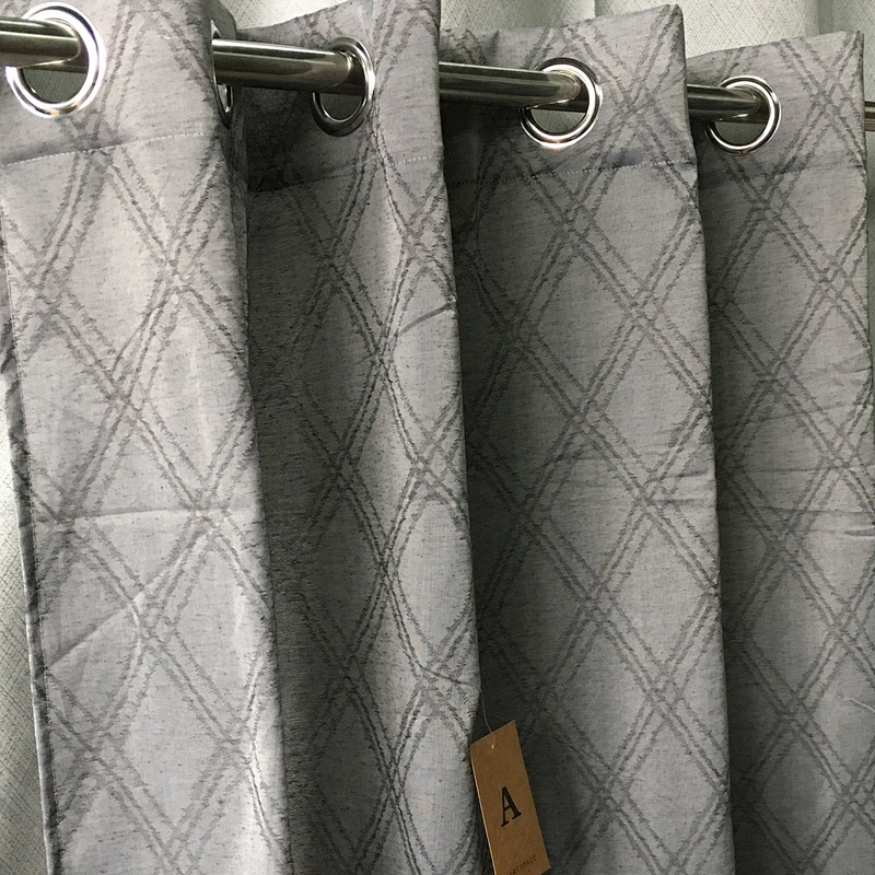 classic geometric patterns design jacquard  polyester sheer jacquard window curtains