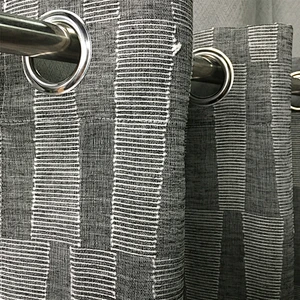 popular geometric design linen looked  sheer window curtain good selling