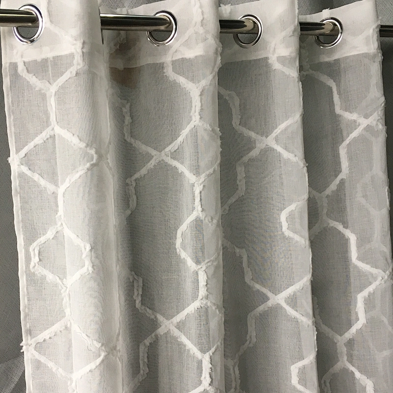 dolly popular  geometric patterns  decorative  window sheer curtain