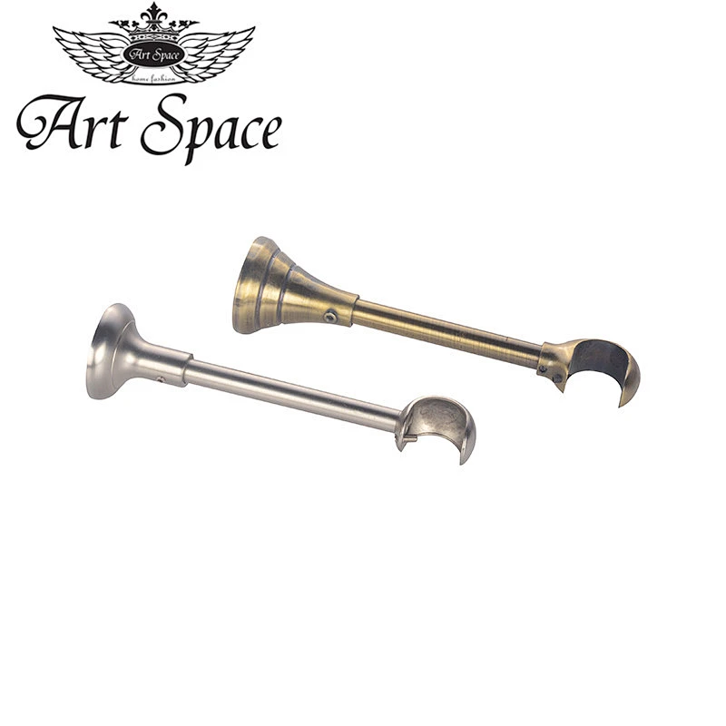 hot style wall mounting metal single double curtain pipe holder rod bracket