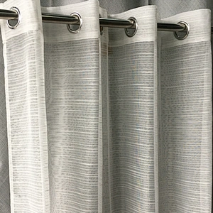 luxury fashion ready made roman style shinny floral design outdoor balcony curtain sheer curtain