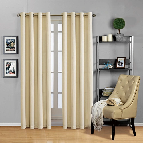 Nordic geometric curtain cotton linen light shading blackout curtain for living room