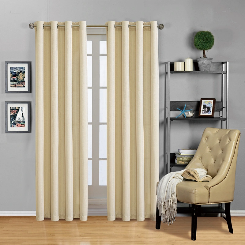 Nordic geometric curtain cotton linen light shading blackout curtain for living room