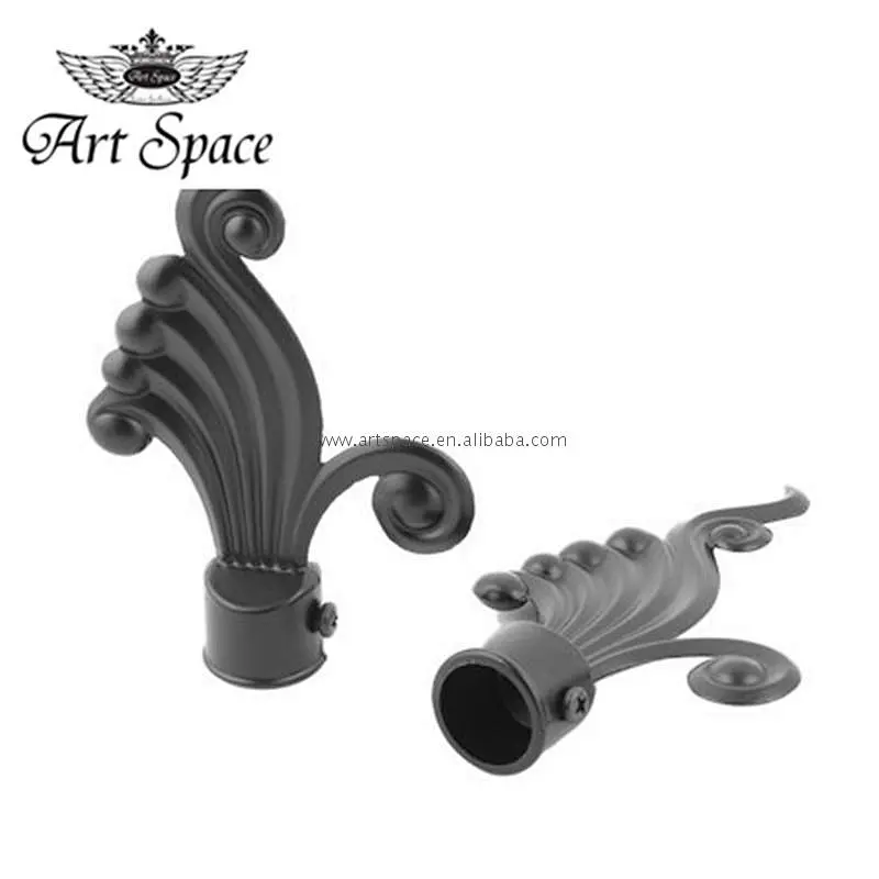 Customized curtain rod parts adjustable curtain rod brackets steel curtain rod with manufacturer price