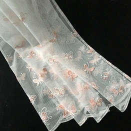 china latest designs  100% polyester semi-transparent window sheer curtain for living room