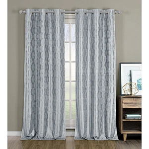 100% polyester blackout curtain geometric thick full shading curtain for sleeping room