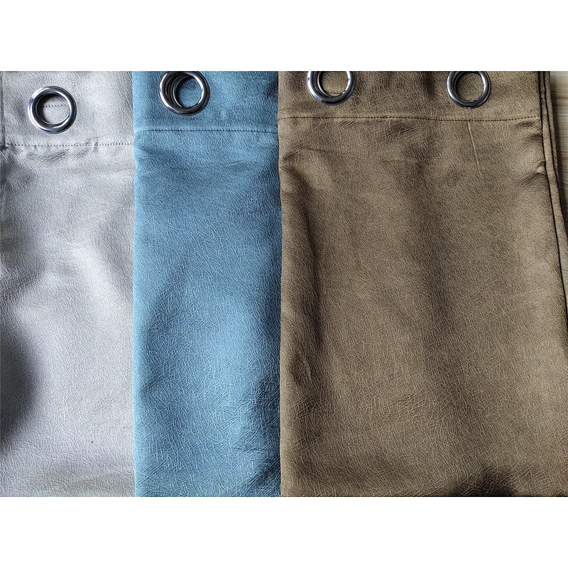 chinese factory portable blackout curtain polyester eyelet pattern in stock
