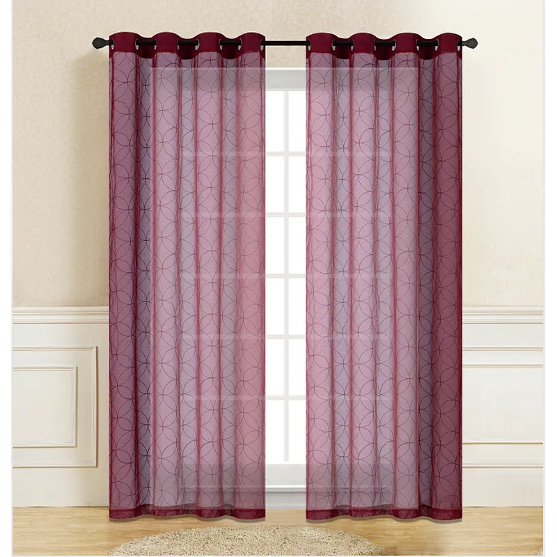 sheer Embroidery Curtains for Living Room macrame classic patten design