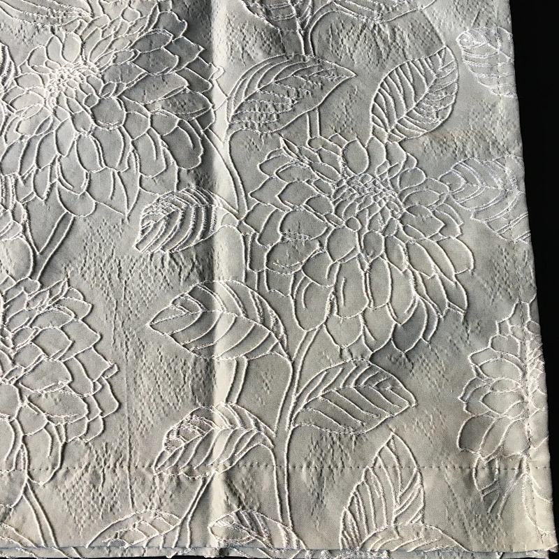 jacquard leaf patten window curtain for living room