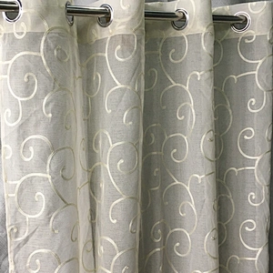 Ready made luxury hotel sheer fabric romantic and elegant balloon curtain