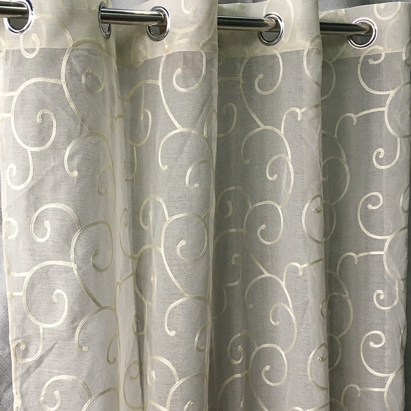 Ready made luxury hotel sheer fabric romantic and elegant balloon curtain