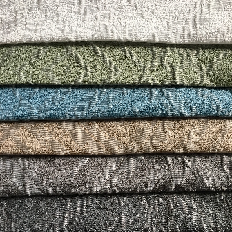 Simple squra design double layers crinkle curtains in northern Europe
