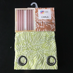 Low price jacquard window curtain for hotel polyester fabric fabrics in stock