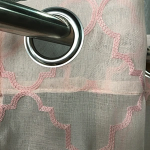 custom polyester floral embroidery wholesale  ready-made exotic curtains for living room