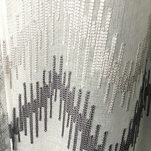 100% polyester ready made  sheer curtain for home and hotel