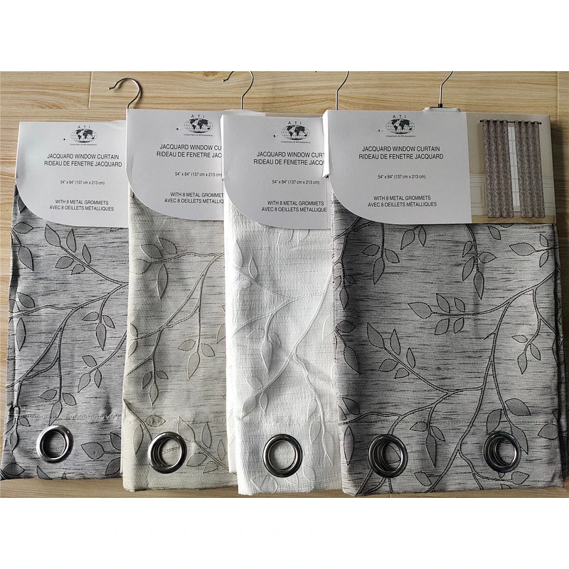The newest woven curtain fabrics 100% polyester jacquard curtains  with good price