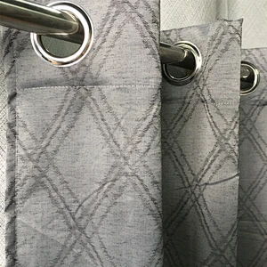 classic geometric patterns design jacquard  polyester sheer jacquard window curtains