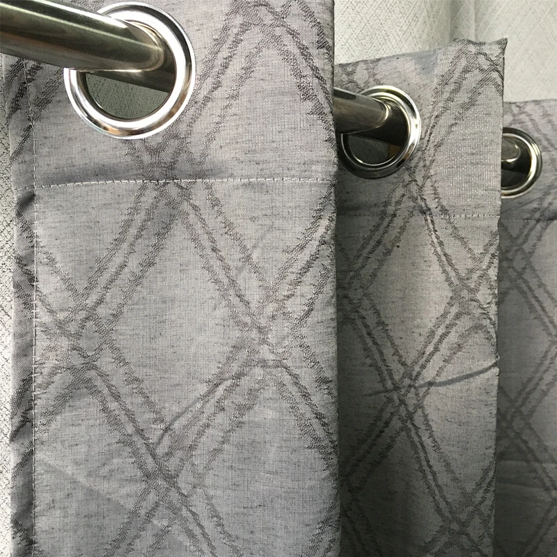 classic geometric patterns design jacquard  polyester sheer jacquard window curtains