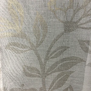 European style  balcony window dolly fabric finished product sheer curtain panel for bedroom foil print