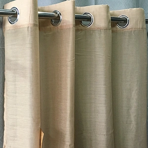 good price sheer stripe design  curtain polyester grommets window decorative sheer curtain